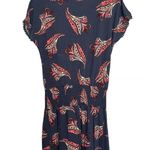 Lascana Ribbon Tie Dress Navy Printed Floral Women Dress Sundress Size 8 Photo 5