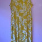 Susan Graver QVC Liquid Knit Yellow Floral Sleeveless Dress Photo 4