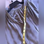 Club Monaco  Olive Green Flutter Sleeve Silk Dress summer outfit  tie neck Photo 14