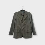 Ralph Lauren Women’s  Wool cashmere Pinstripe Blazer Grey 12 Corpcore Officewear Photo 1