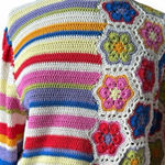 Farm Rio HANDMADE CROCHET SWEATER SIZE SMAL- NEVER WORN- NWOT Photo 9