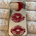 Red Lip Print Mirror Phone Case Photo 0