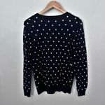 1901  x NORDSTROM | Black White Polka Dot Pullover Crew Neck Sweater | Size XL Photo 4