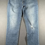 Gap  Best Girlfriend Jeans Womens 30 Blue Medium Indigo Distressed Denim Jeans Photo 0