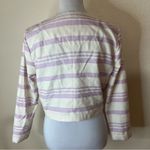 Cupcakes and Cashmere purple ivory striped cropped jacket NEW S White Photo 4