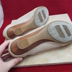 Etienne Aigner  Wedges Beige Low Open Toe Wedge - Size 8 Photo 6