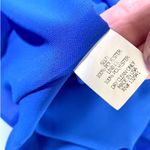 Amanda Uprichard  Amherst Choker Tie Neck Bell Sleeve Mini Dress Royal Blue Small Photo 9