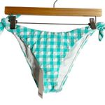 Vitamin A  Lou Tie Side Seafoam Pucker Gingham Bikini Swimsuit Bottoms Size Large Photo 2