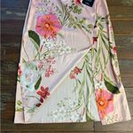 Lulus NWT  Remarkable Entrance Pink Floral Print Satin Midi Dress ~ Size M 🧡🍄 Photo 8