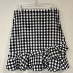 Draper James ‘Dolly’ gingham checked ruffled mini skirt cotton poplin 10 Photo 3