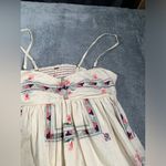 Free People  embroidered Dress small baby doll mini Photo 7