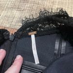 Free People  | Women's Black Faux Leather Lace Sweetheart Colleen Mini Dress Sz S Photo 5