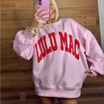 Lulu Mac Pink/Red Sweatshirt NWT Pink Photo 0