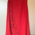 Red Sleeveless Dress with Polka Dot Detail Sleeveless Photo 0