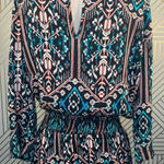 Ella Moss Flora Vista Romper Black Ikat Floral Photo 9