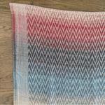 Missoni Vintage  Scarf Silk / Cashmere in Classic Chevron Weave Tan, Blue, Red Photo 7