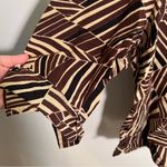 East 5th Vintage Linen Button Down Shirt Beige Geometric XL Photo 3