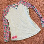 Simply Southern  long sleeve shirt elephant print on sleeves ladies size small Photo 0