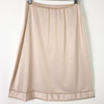 Vintage Gossard Tan Beige Lace Trim A Line Midi Slip Skirt Size M Size M Photo 0
