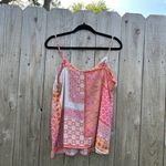 Cynthia Rowley Cami Blouse Women Medium Pink Bandanna Print Tank Light Spring Photo 3