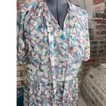 blouson dress kitten bow floral pink blue Green Size L Photo 7