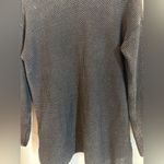 EXPRESS Tricot Vintage 80’s Charcoal V-Neck Crochet Sweater Tunic Small Baddie!! Photo 2