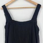 Eileen Fisher 100% Silk a Lightweight Crinkle Chiffon Dress Black Size Large NWT Photo 9