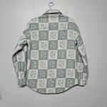 YAITTE Miami Italian Cotton Flannel Button Up Shirt Green White Checkered Sz XS Photo 5