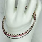 Lot of 3 Multicolor Stackable Bangle Bracelets Photo 2