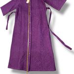 Vintage 60's Quilted Robe Womens Lrg Kodel Fiberfill Button Front Made In USA Purple Size L Photo 6