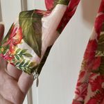 AMUR Cleo Juliet Sleeve Dress Scarlet Tropical Flora Size 0 Print Mini Statement Pink Photo 6