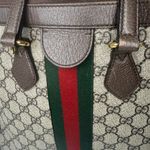 Gucci GG Supreme Monogram Web Medium Ophidia Tote Bag Brown. Photo 5