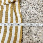 Urban Outfitters Ribbed Striped Surplice V-Neck Romper Gold Yellow White Small Photo 10