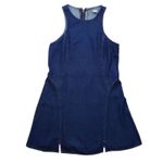 RE/DONE Zip Back lyocell Dress Mini Womens Split Front Large Denim Western Photo 2