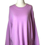 525 America Revolve Purple Crew Neck Shimmer Wide Sleeve Oversized Sweatshirt 1X Photo 0