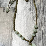 Jade Adjustable Silk Necklace Red Photo 0