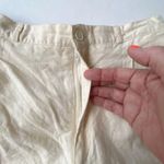 Vintage Happy Legs Dress Shorts Size 9 Linen Cotton Pale Yellow High Wai… Photo 2