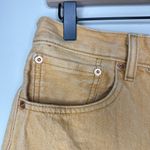 Levi's 501 XX Original Fit High-Rise Shorts Size 34 Gold Yellow Raw Hem 5-Pocket Photo 4