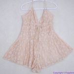 Free People NEW Lexi Strappy Lace Romper, L Photo 2