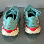Hoka One One Clifton 8 Women’s Running Shoes Aqua/Red Size 8.5 B Photo 3