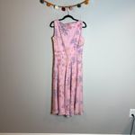 Talbots Vtg  lilac floral silk midi dress Photo 3