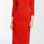 Lafayette 148  RED ITALIAN PUNTO MILANO ALDRICH SHEATH DRESS Photo 3