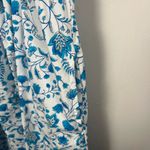 Draper James  Flutter Ruffle Strap Midi Dress Blue Floral Paisley Cottagecore med Photo 2