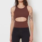 Sandy Liang  Riblet Tank in Cocoa Large Photo 0