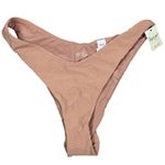 Aerie  Cheeky Bikini Bottoms Textured Tan S P Small NWT Photo 0