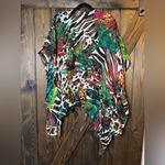 Chico's  Tropical Linen Kimono Poncho Top Photo 3