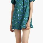 Hill House Green The Katherine Nap Floral Space Poplin Mini Dress Size Small Photo 1