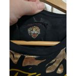 Ed Hardy  women’s size Medium Shirt size M Black Tiger Print Short Sleeves Cotton Photo 7