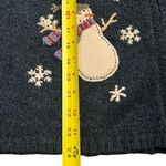 Croft & Barrow Vintage  Snowman Zip Cardigan Sweater Size M Christmas Holiday Photo 4