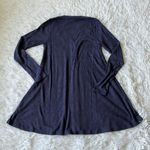 New Lulus Women’s Sweet Comfort Heather Navy Blue Button Photo 10